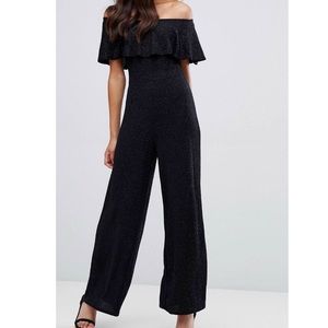 ASOS | Wide Leg Jumpsuit with Bardot Neckline